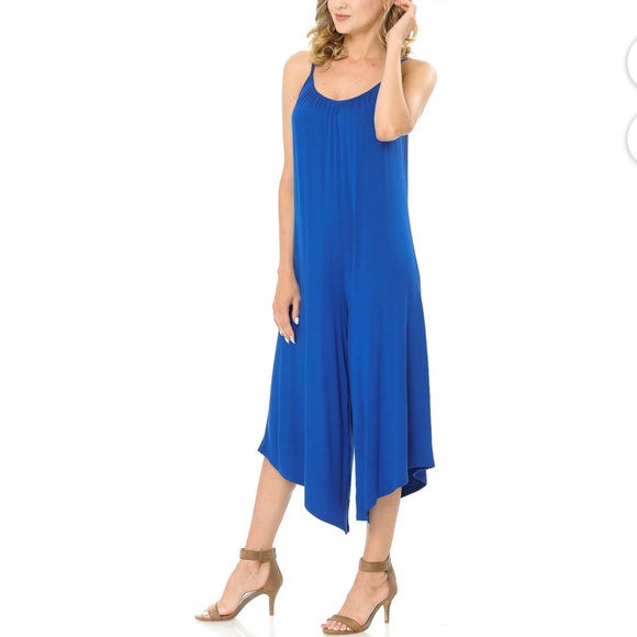 Unworn Blue/Purple Palazzo Leg Jumpsuit - L